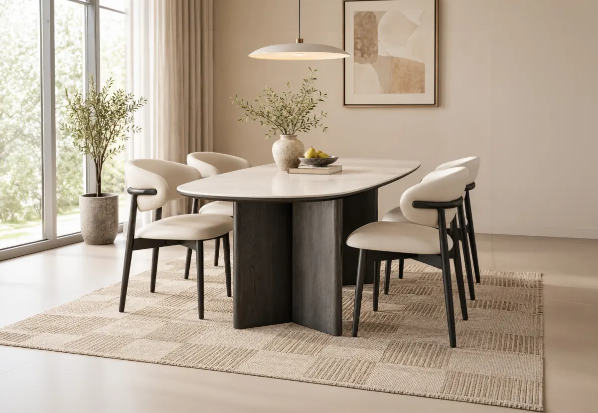 Dining table with four chairs